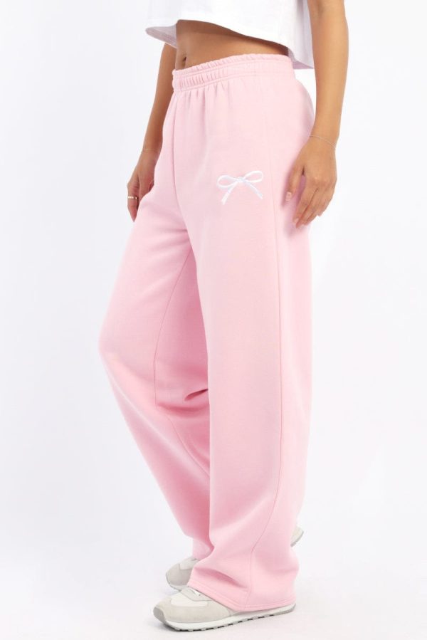 Pink Track Pants Wide Leg - Image 3