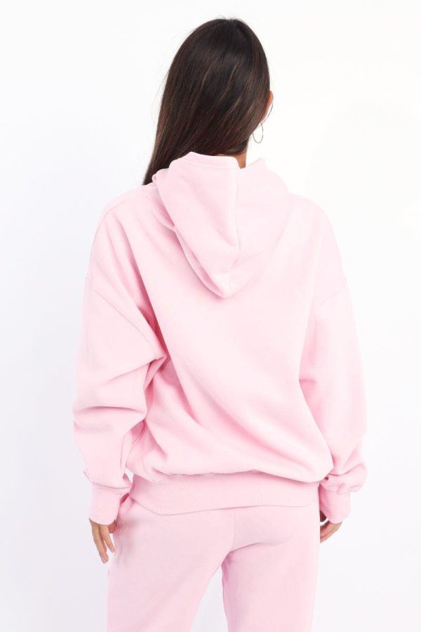 Pink Hoodie Sweater Long Sleeve - Image 5